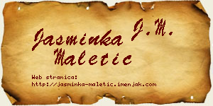 Jasminka Maletić vizit kartica